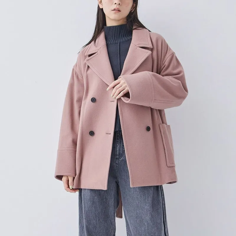 PUBLIC TOKYO Cropped Coats Women's Pink-1
