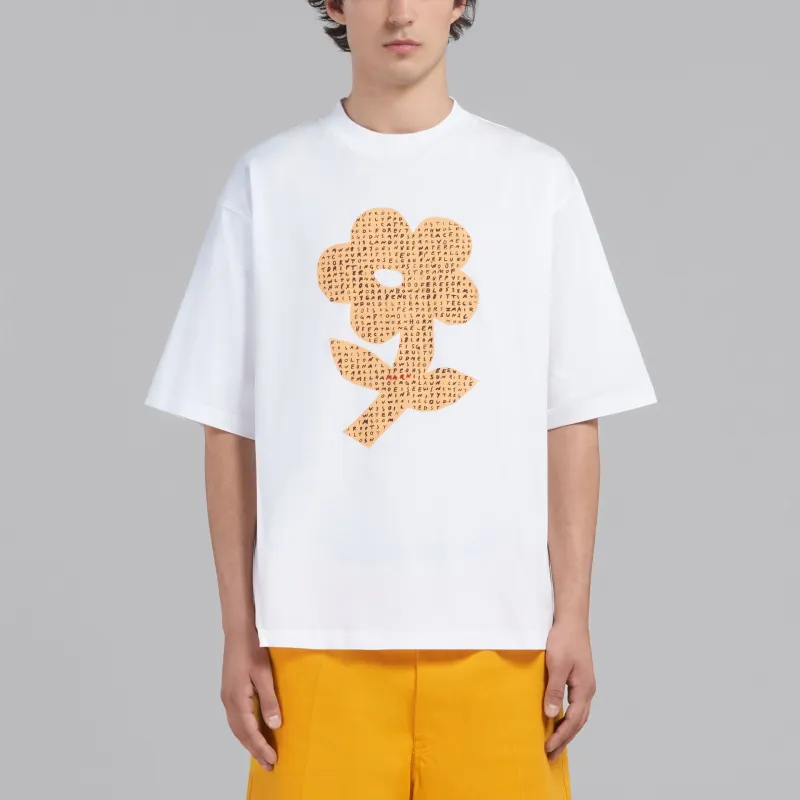 MARNI Floral Printed Crewneck T Shirt-1