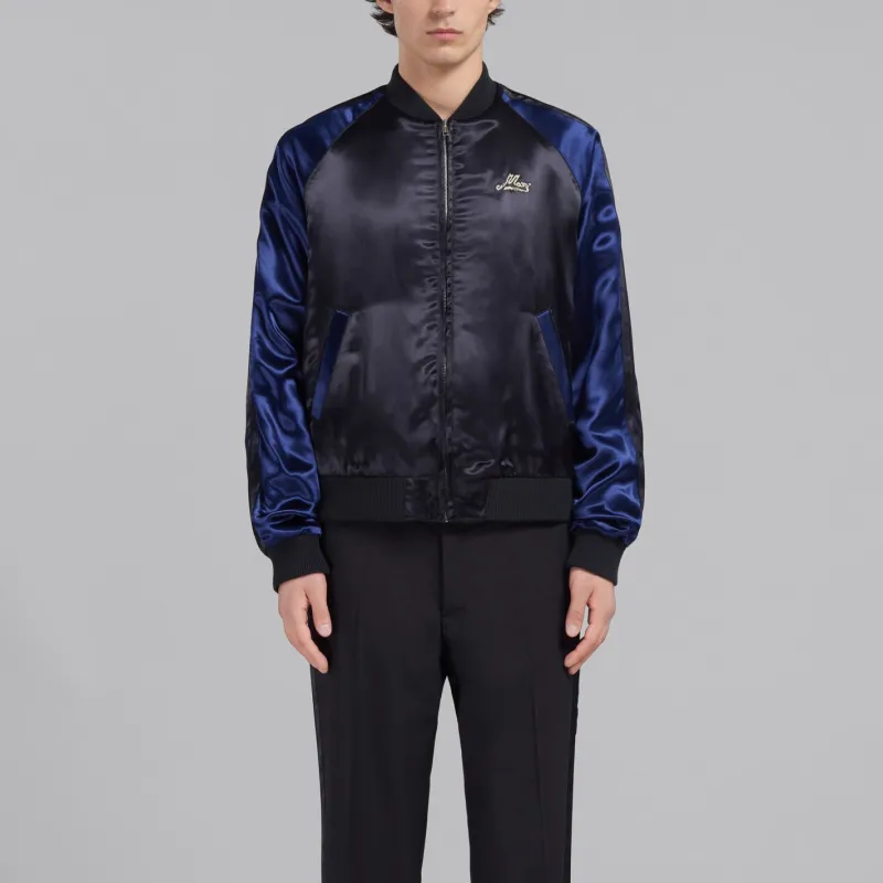 MARNI Emrboidered Logo Satin Jacket-1