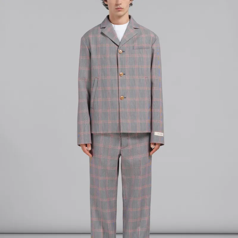 MARNI Checked Single-breasted Blazer-1