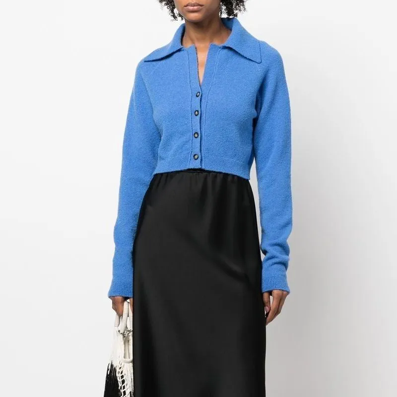 NANUSHKA Josi Collared Cropped Cardigan-1