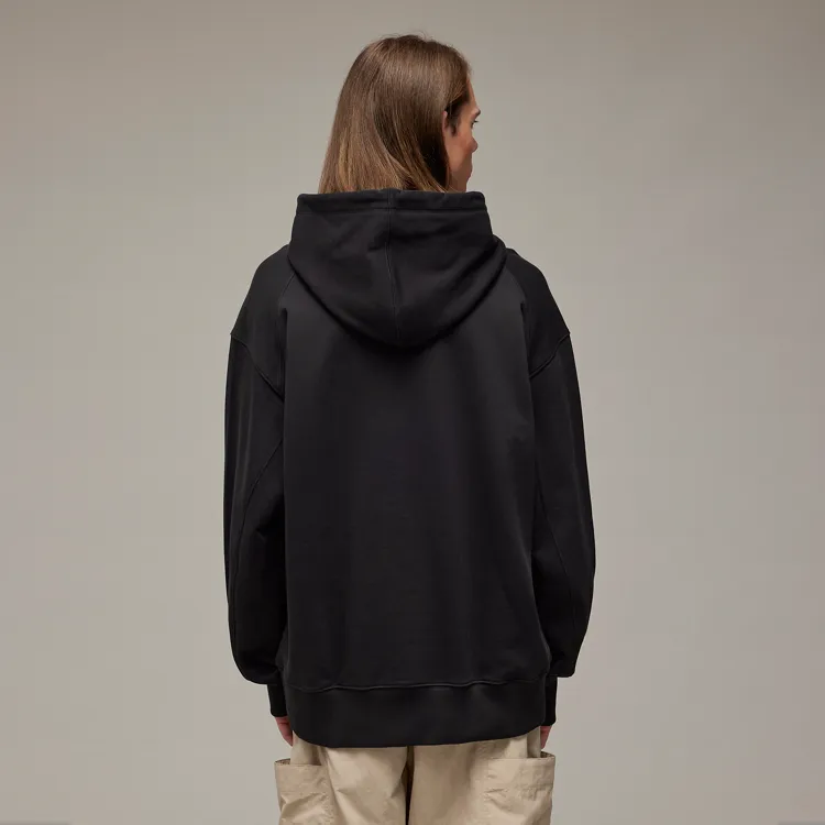 Y 3 Logo Printed Drawstring Hoodie-2