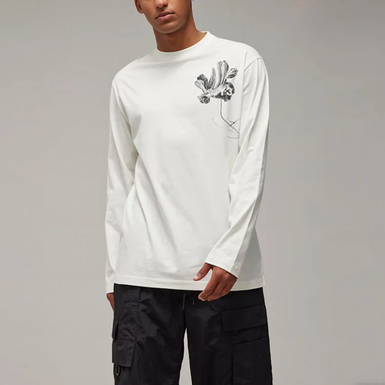 Y 3 Gfx Floral print Cotton T shirt-1