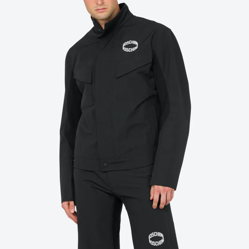 MOSCHINO SS24 Trench Coat Men's Black-1