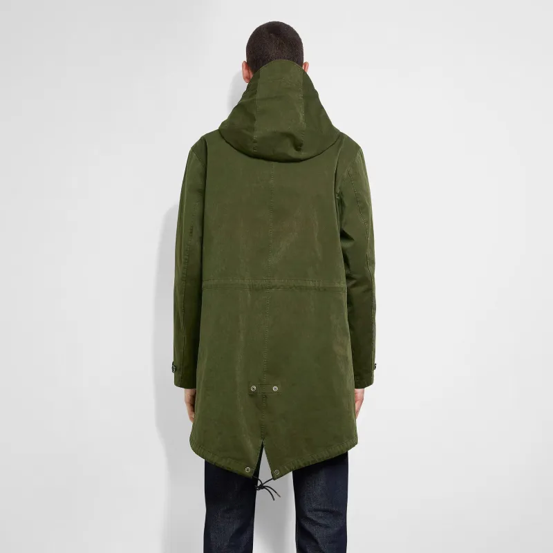 TEN C Hooded Single Pocket Parka Coat-2