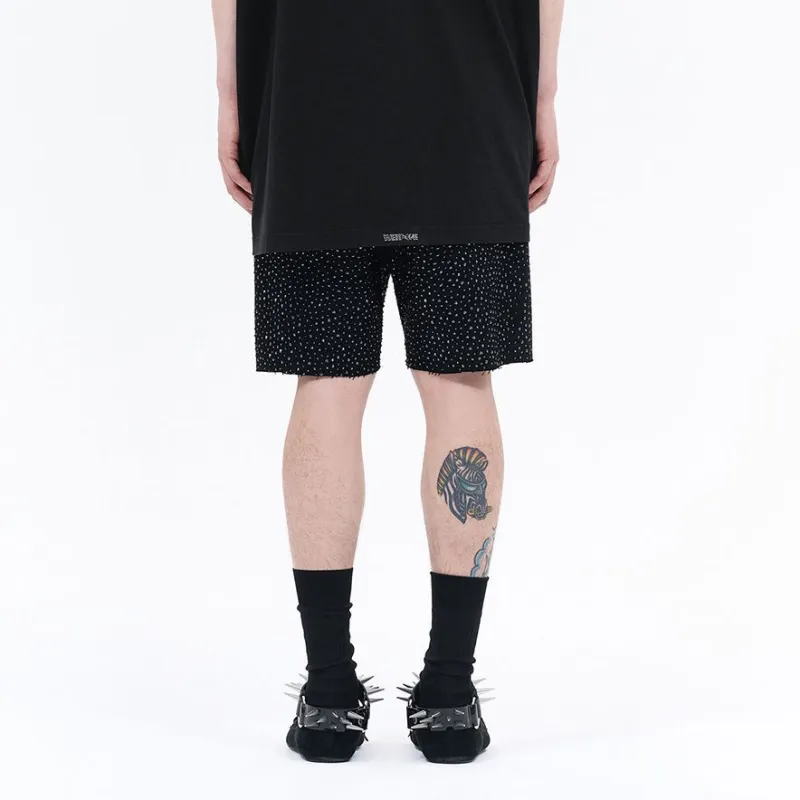 WE11DONE SS24 Denim Shorts Men's Black-3