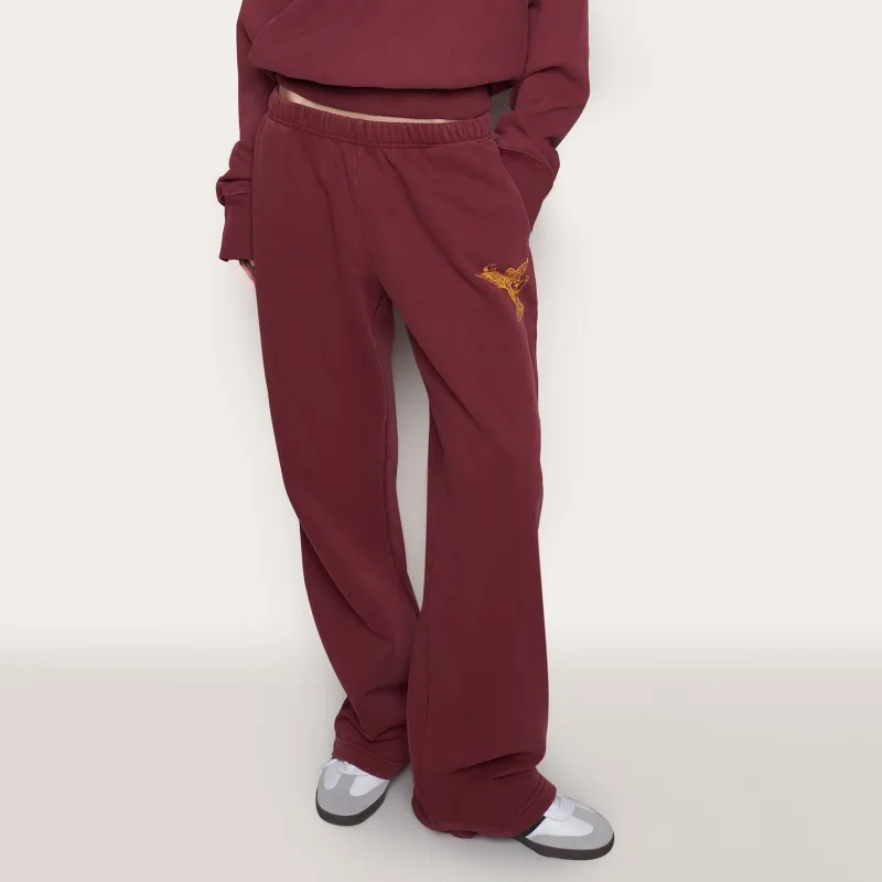 Danielle Guizio X Champion Danielle Guizio Co-brand Casual Pants Women's Red-1