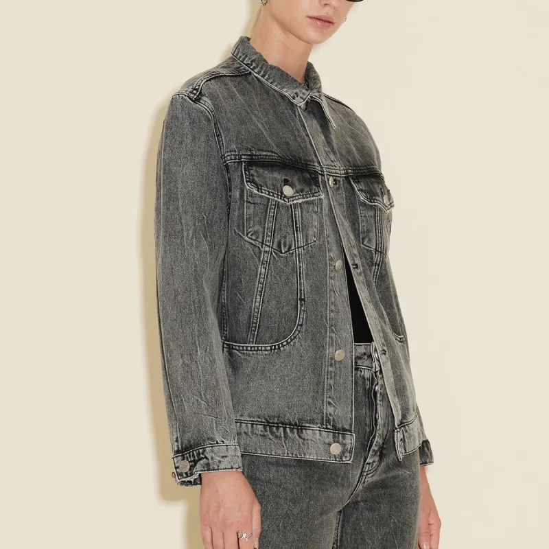 HOLZWEILER Denim Jacket Women's Gray-3