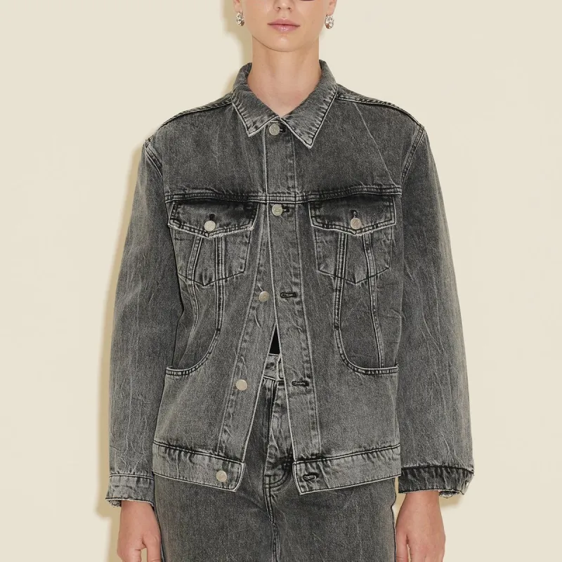 HOLZWEILER Denim Jacket Women's Gray-1