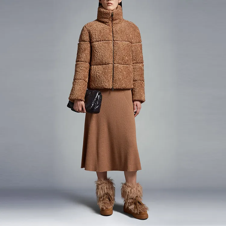 Moncler Down Jacket Women's Brown-1