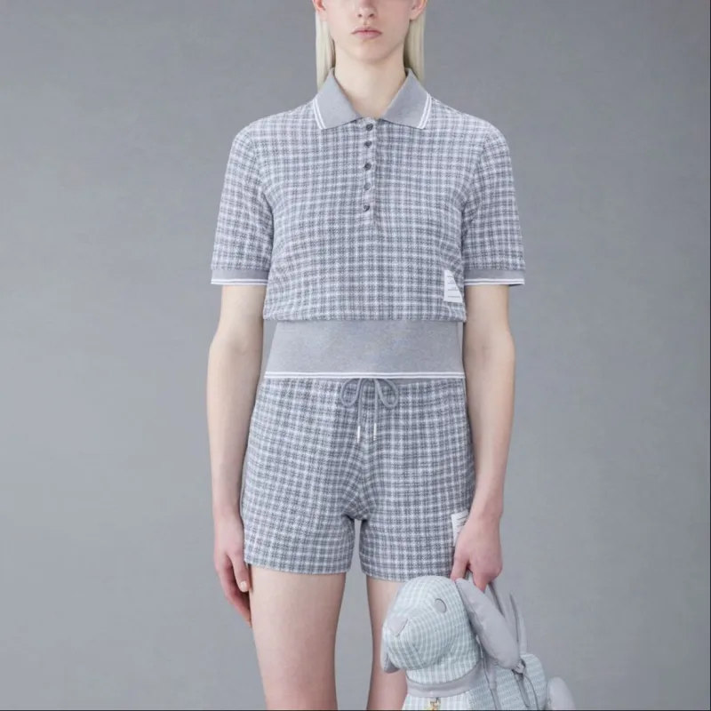 THOM BROWNE· Polo Shirt Women's Gray-1