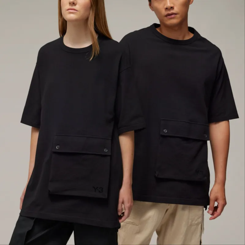 Y 3 Logo rubberised Cotton T shirt-1