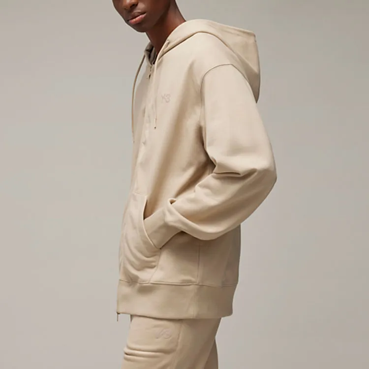 Y 3 Logo Printed Zipped Hoodie-3
