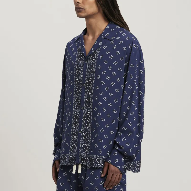 PALM ANGELS Paisley Printed Buttoned Shirt-3