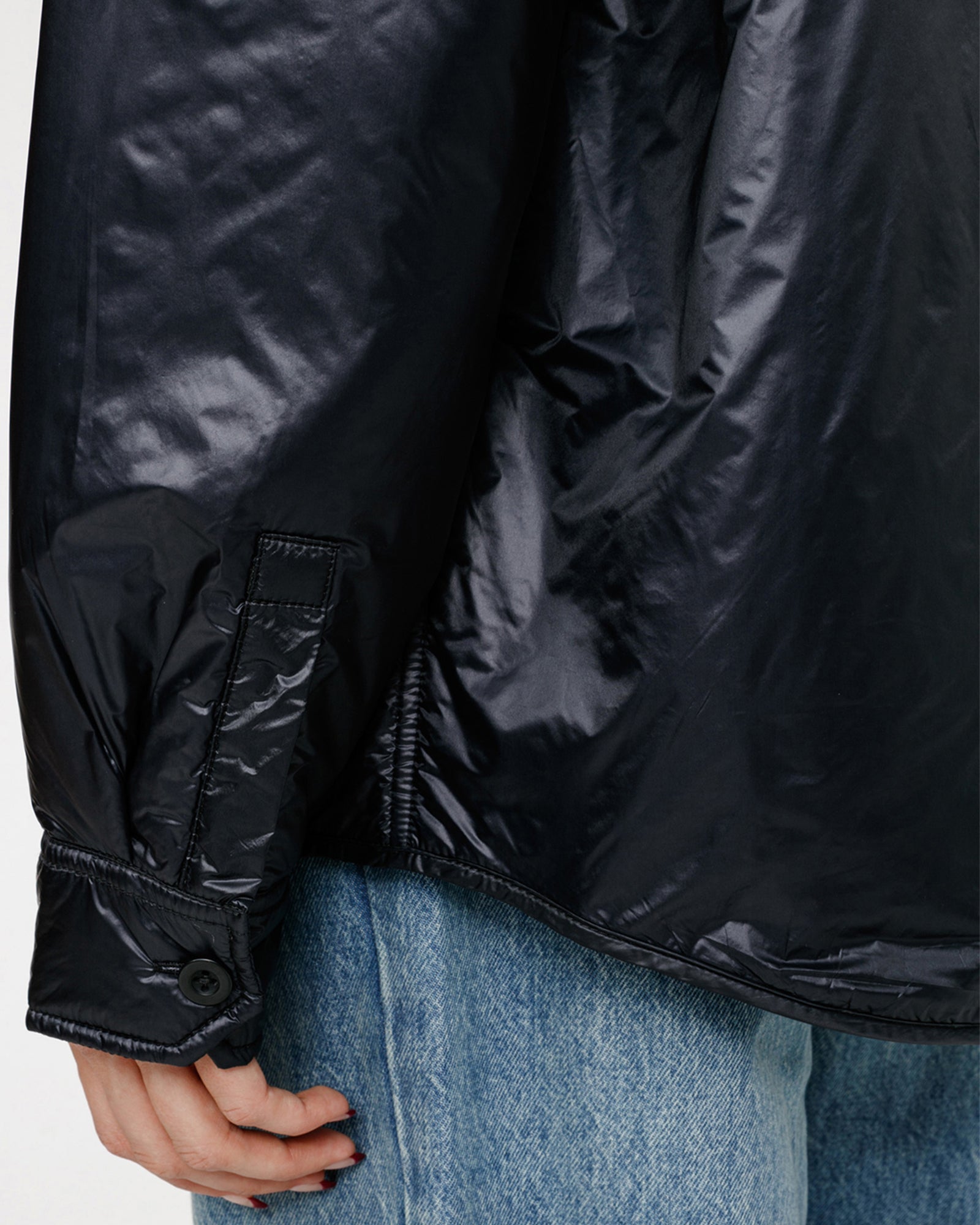 Stussy Fatigue Overshirt Nylon Jacket Black L - POIZON