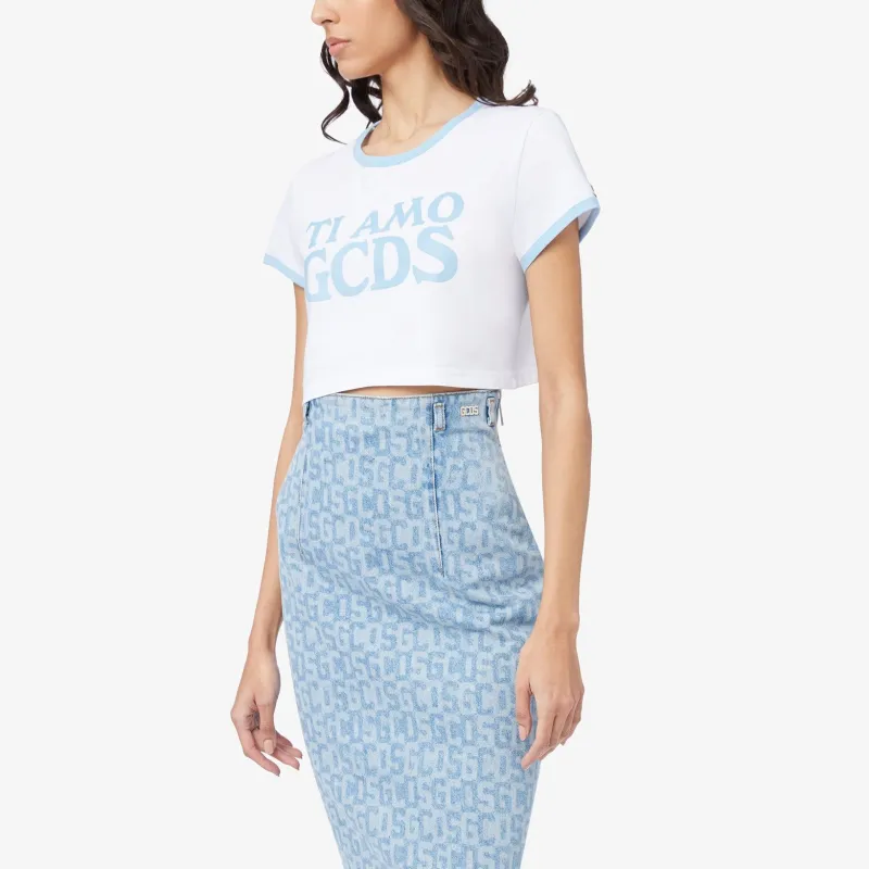 GCDS T Shirt Women's Light Blue-2