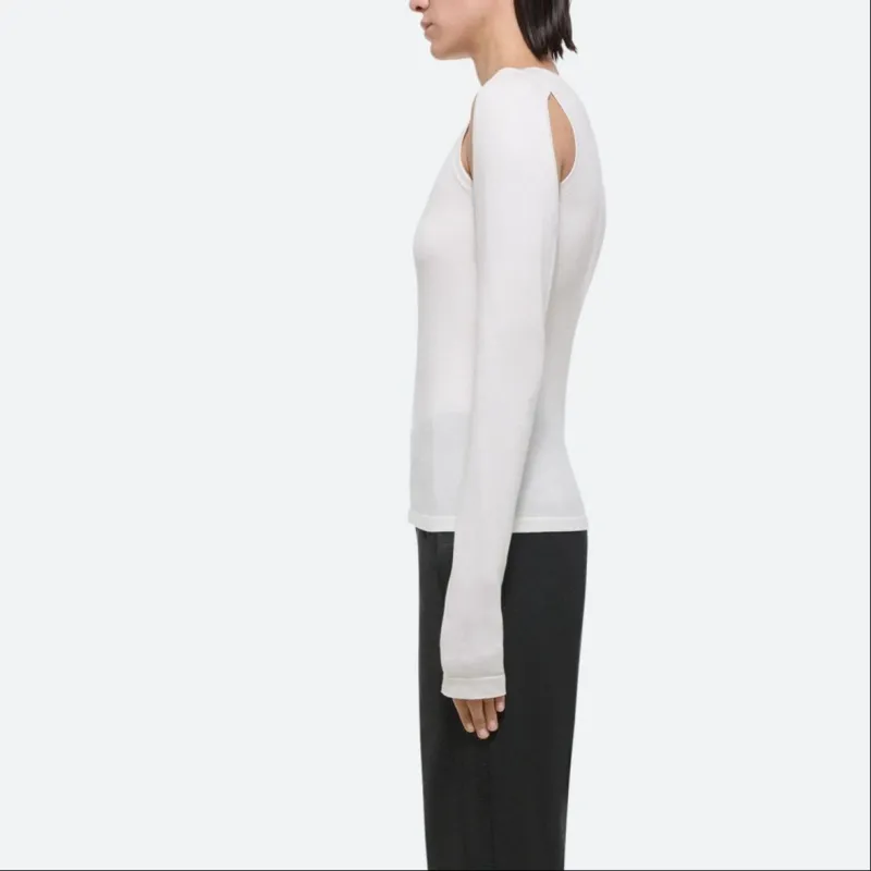 Helmut Lang Cut Out Knitted Jumper-3
