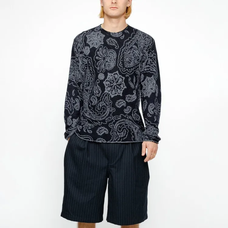 Stussy SS24 Drop2 Paisley Sweater - POIZON Stussy SS24 Drop2 Paisley Sweater - POIZON