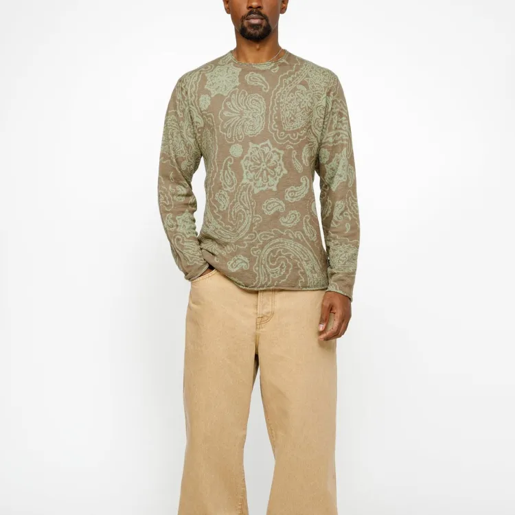 Stussy SS24 Drop2 Paisley Sweater - POIZON Stussy SS24 Drop2 Paisley Sweater - POIZON