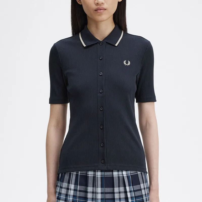 FRED PERRY Polo Shirt Women's Marine Blue-2