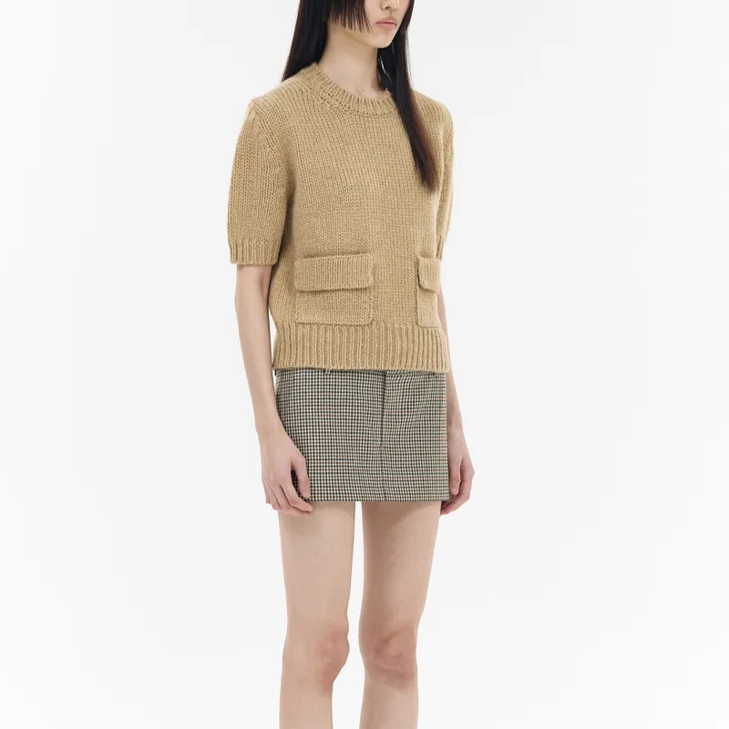 WE11DONE Logo plaque Knitted Top-4