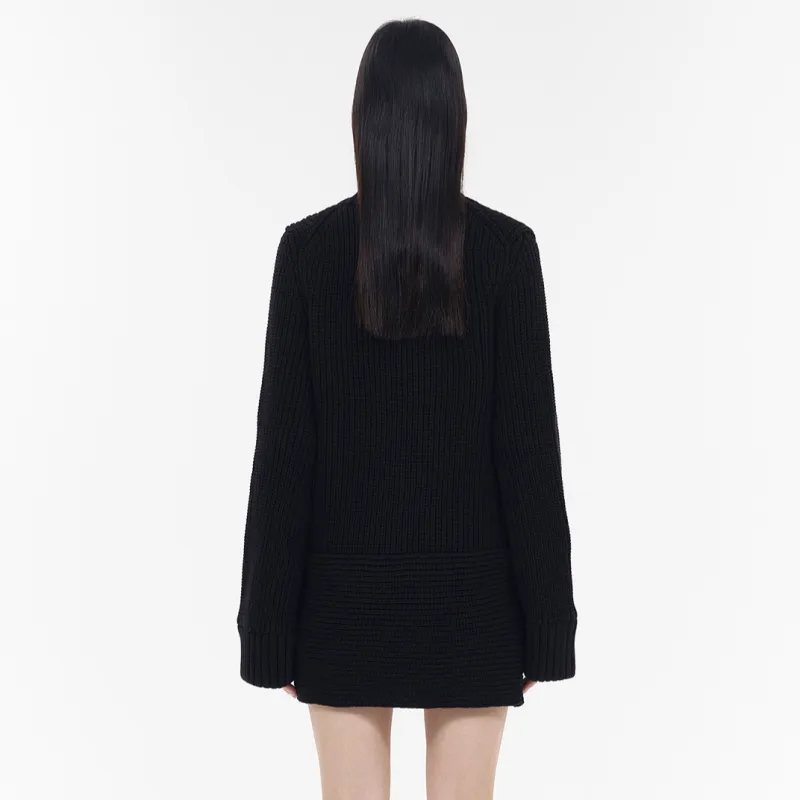 WE11DONE Long Sleeved Dress Women's Black-3