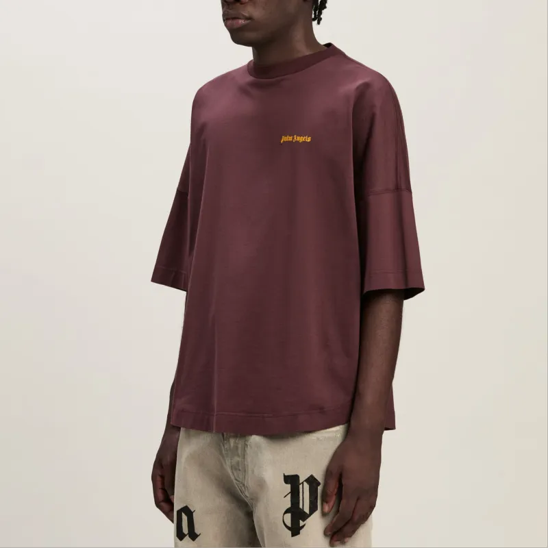 PALM ANGELS Logo Printed Crewneck T Shirt-3