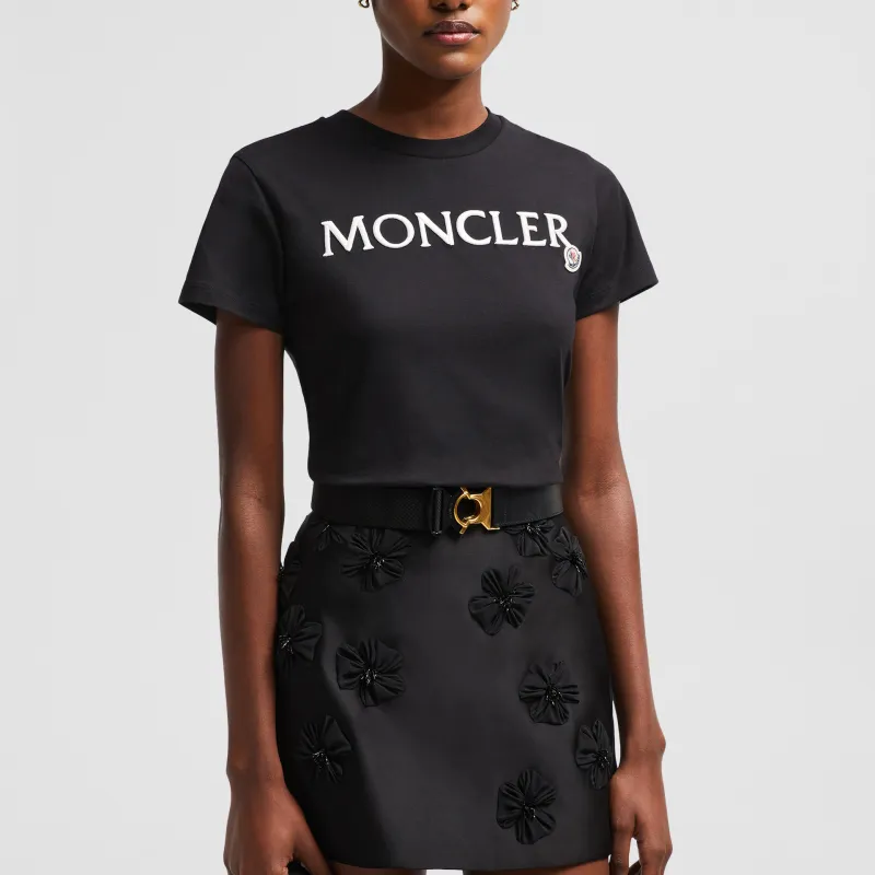 Moncler Logo Embroidered Crewneck T Shirt-3