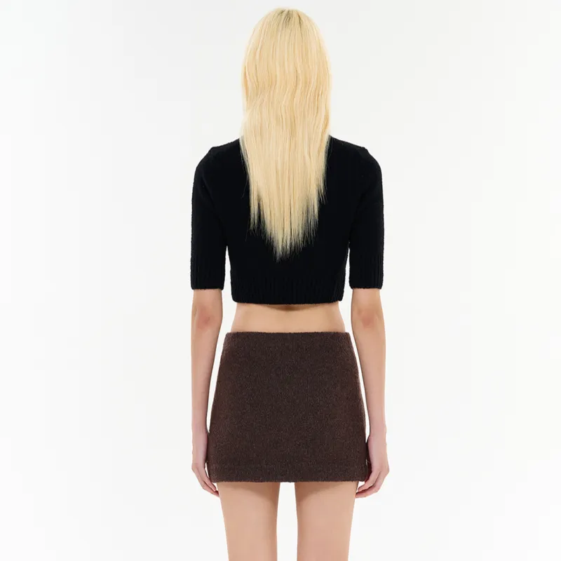 WE11DONE Cropped Knitted Top-3
