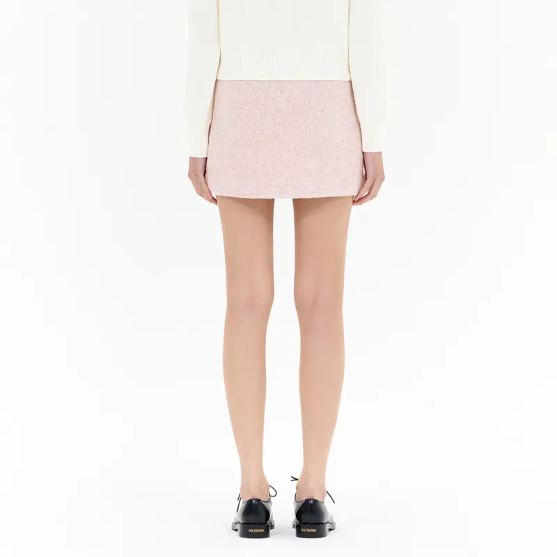 WE11DONE FW24 Casual Short Skirts Women's Light Pink-3