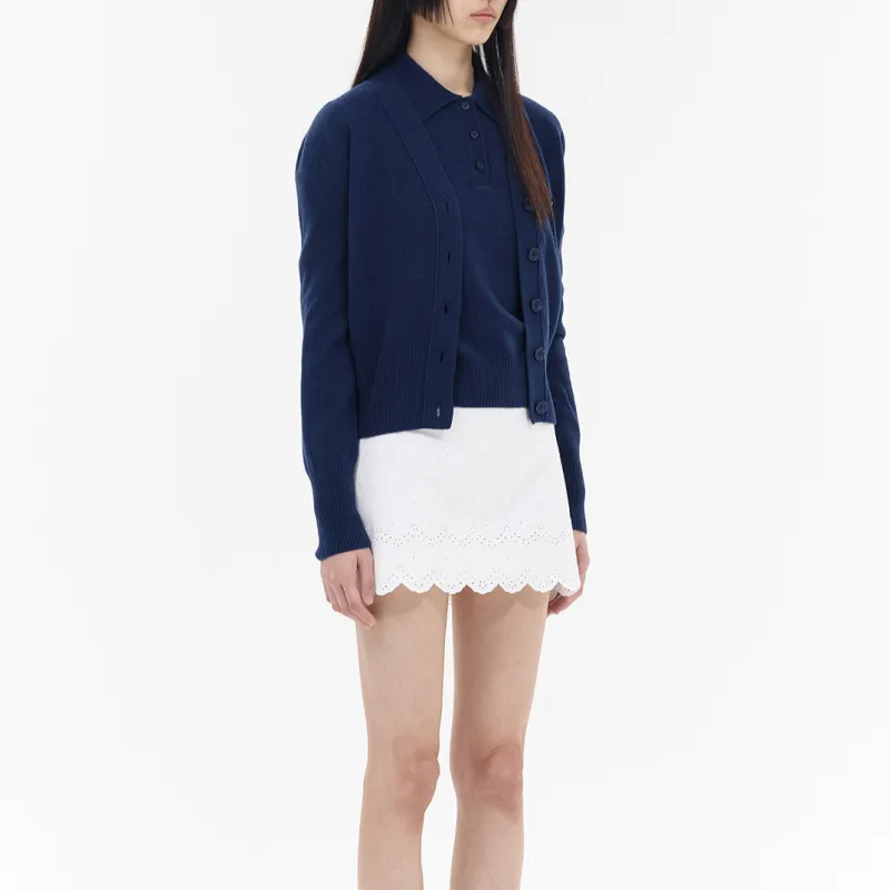 WE11DONE Polo Shirt Women's Navy-4