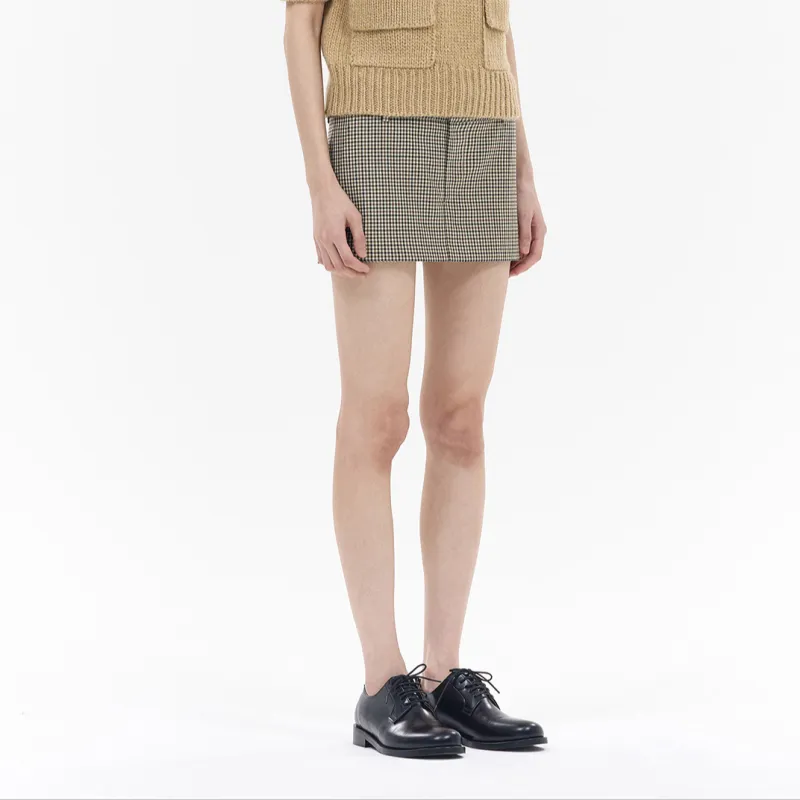 WE11DONE Casual Short Skirts Women's Beige-4