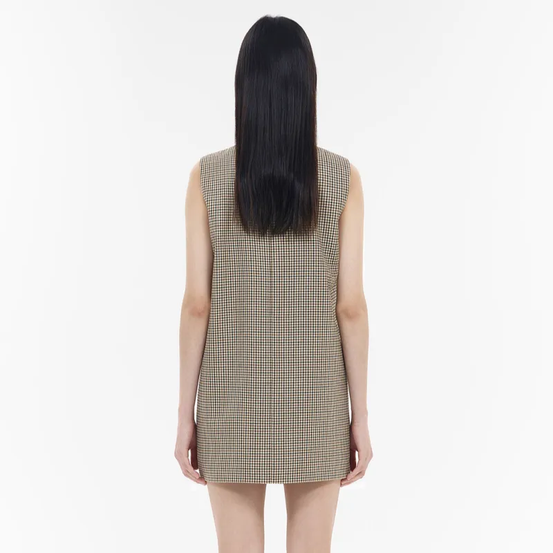 WE11DONE Checked Mini Dress-3