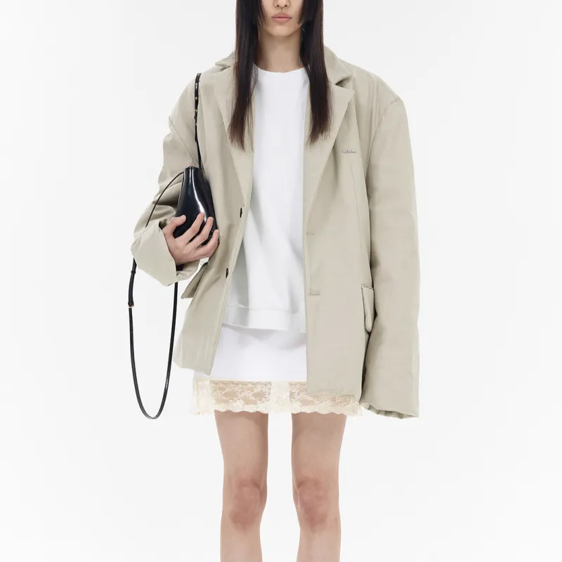 WE11DONE FW24 Puffer Jacket Women's Beige-2