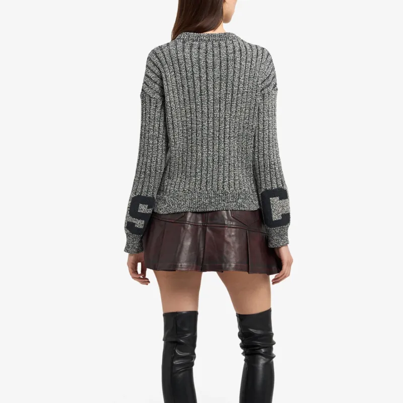 GCDS Logo Intarsia-Knit Crewneck Jumper-3