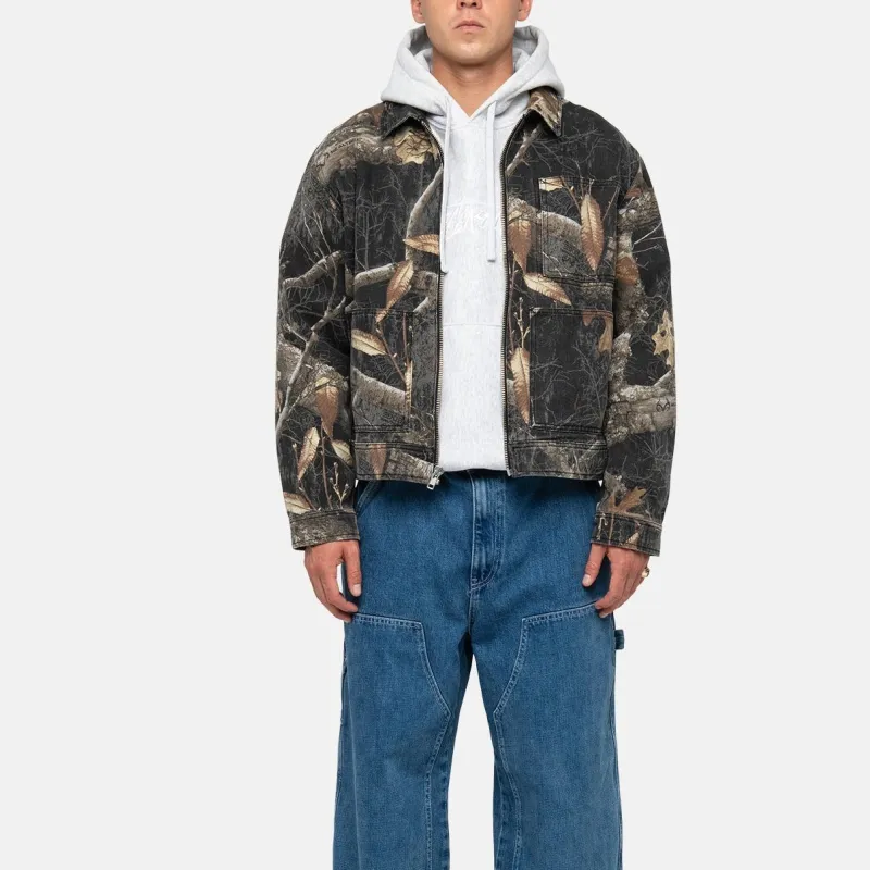 Stussy Zip Work Jacket Realtree Edge Black L - POIZON Stussy Zip Work Jacket Realtree Edge Black L - POIZON