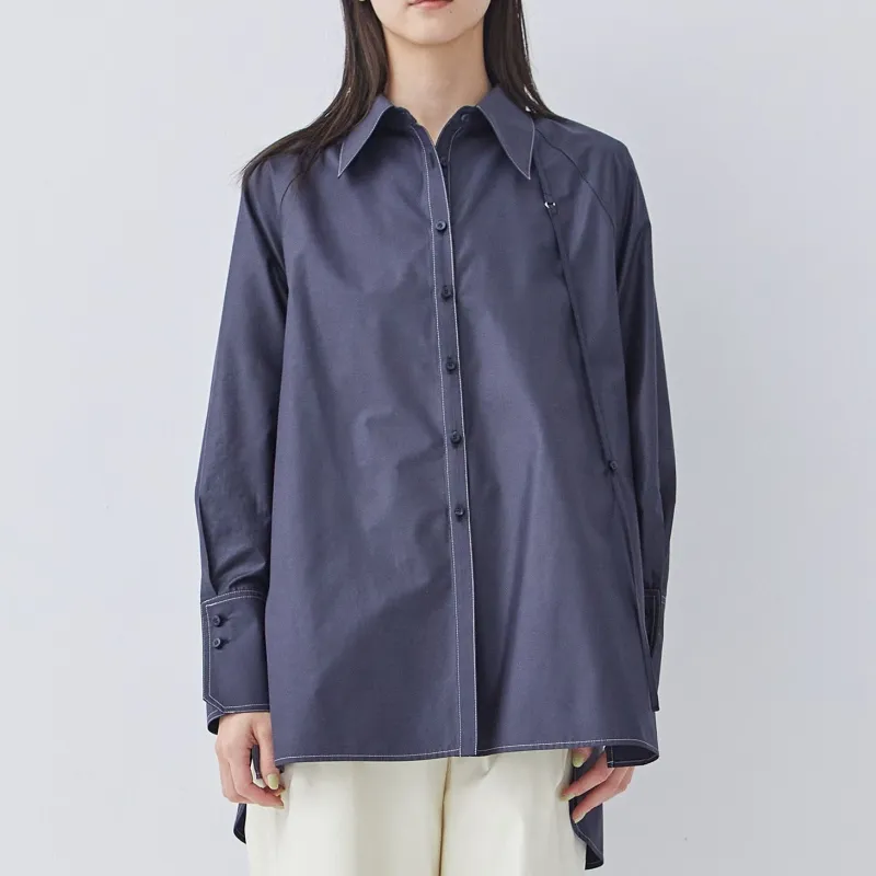 PUBLIC TOKYO FW23 Shirt Women's Marine Blue-2