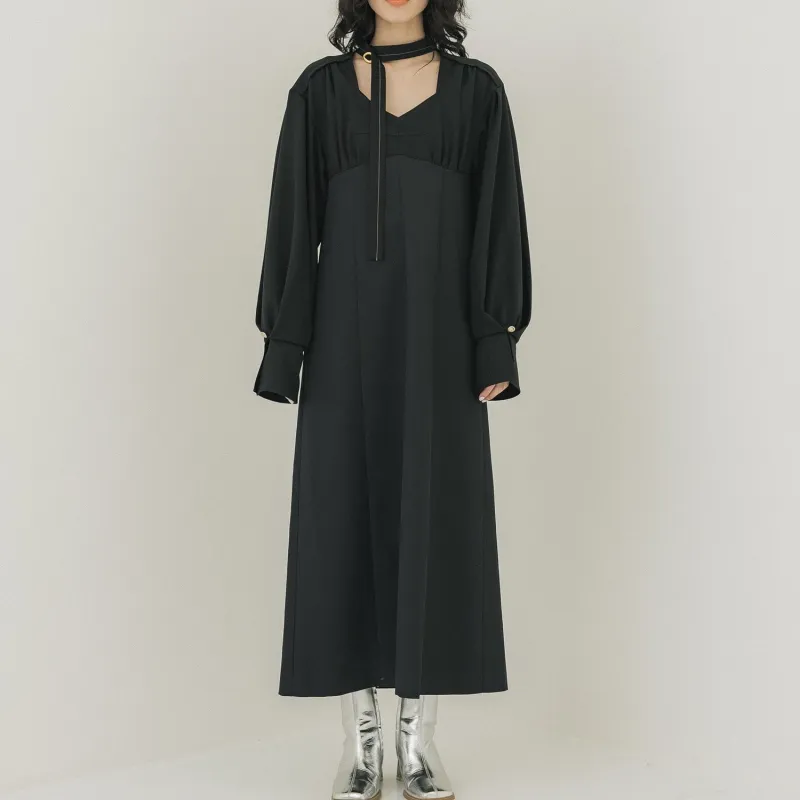 PUBLIC TOKYO Long Sleeved Dresses Women's Black-2