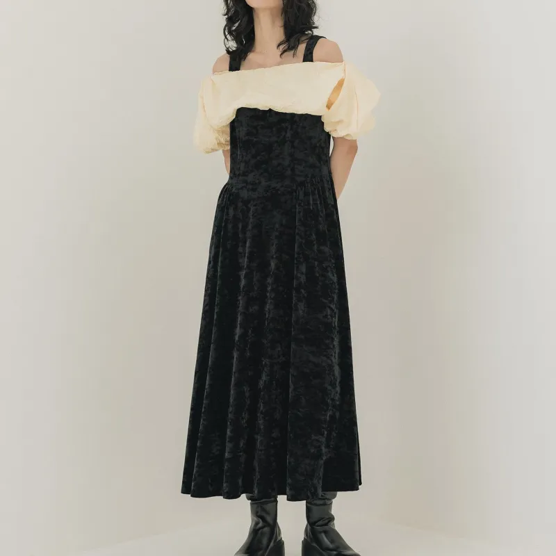 PUBLIC TOKYO Short Sleeved Dresses Women's Black-1