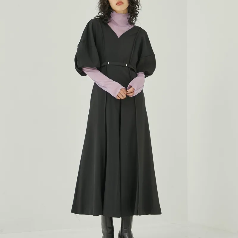 PUBLIC TOKYO Short Sleeved Dresses Women's Black-1