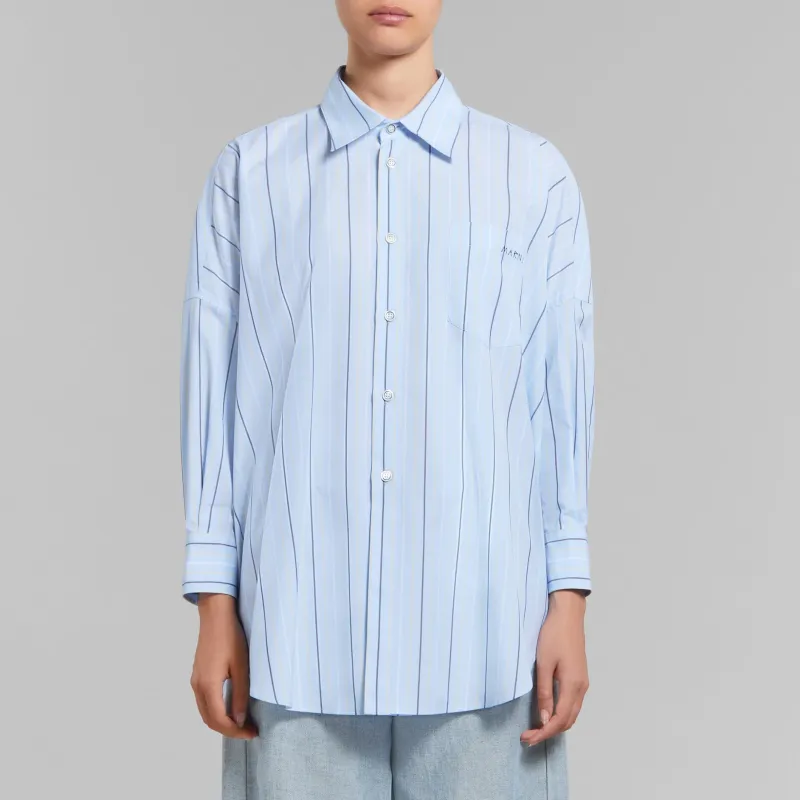 MARNI Logo Embroidered Striped Shirt-1