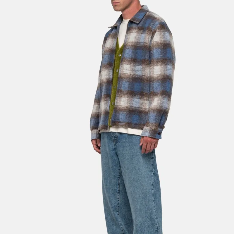 Stussy Brushed Wool Plaid Zip Shirt - POIZON Stussy Brushed Wool Plaid Zip Shirt - POIZON