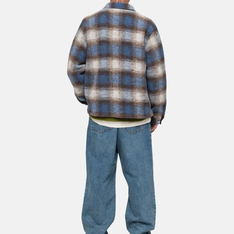 Stussy Brushed Wool Plaid Zip Shirt - POIZON Stussy Brushed Wool Plaid Zip Shirt - POIZON