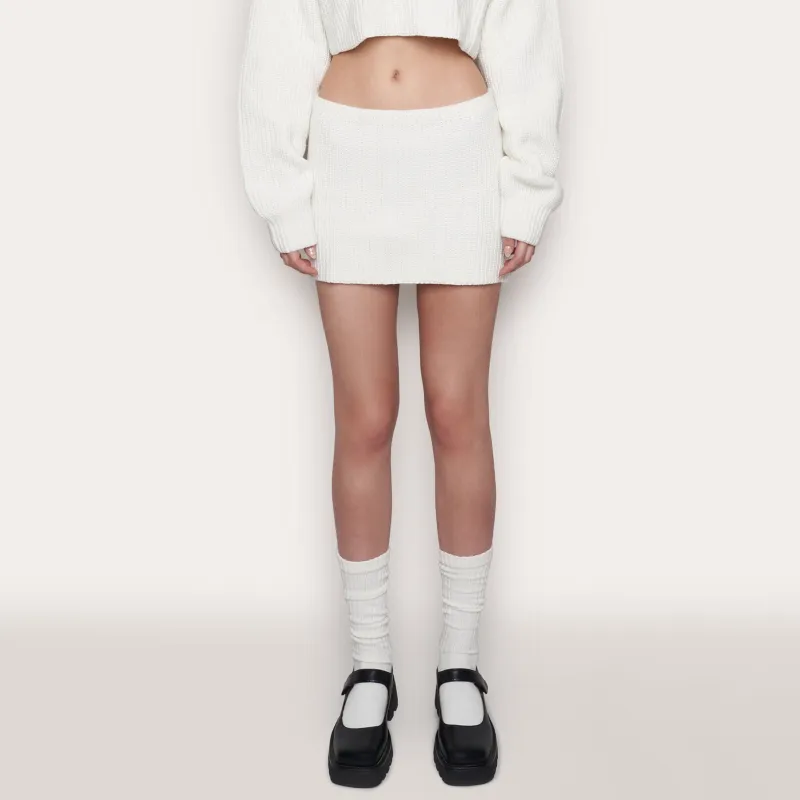 Danielle Guizio X Champion Danielle Guizio Co-brand Casual Short Skirts Women's White-1