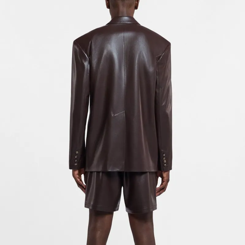 NANUSHKA Gabriel Faux-leather Blazer-2