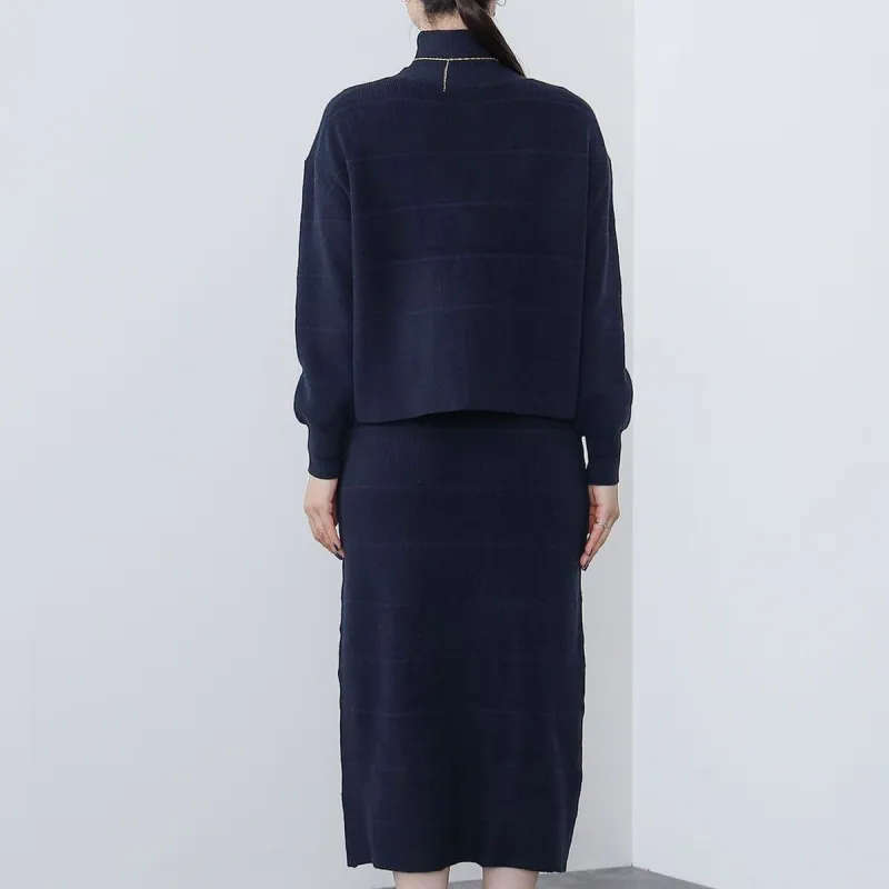 Beams HEART Skirt Set Women's Marine Blue-2