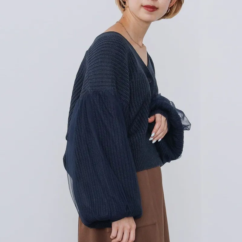 Beams HEART Knitwear Women's Marine Blue-2