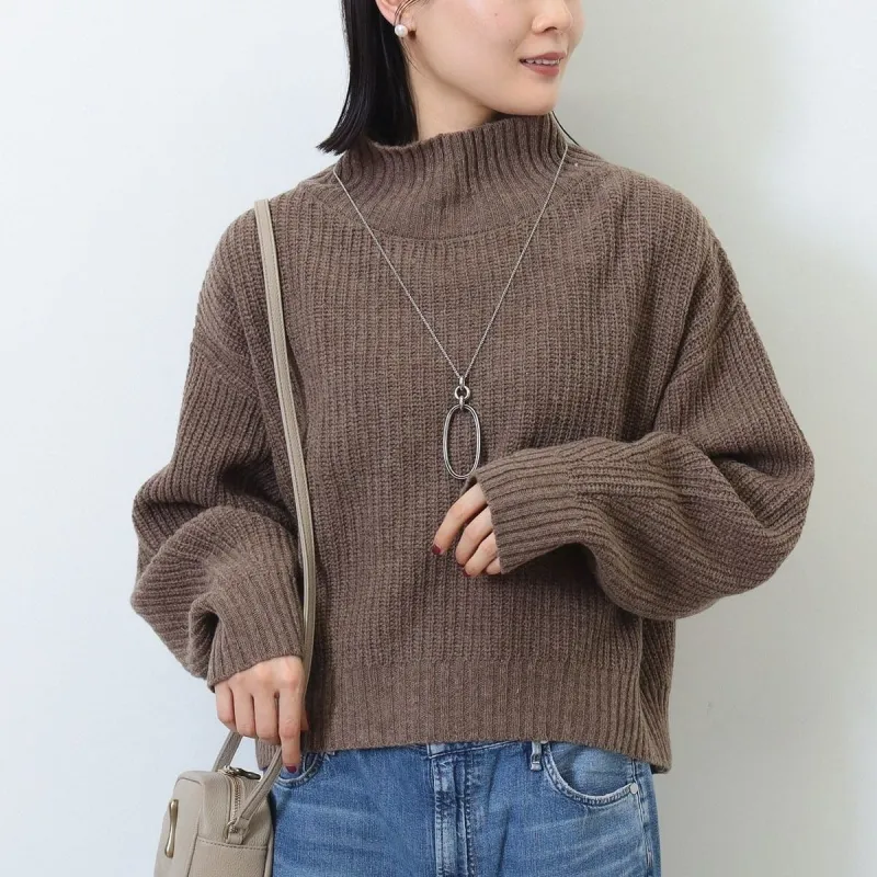 Beams HEART Sweater Women's Mocha-1