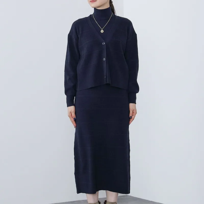 Beams HEART Skirt Set Women's Marine Blue-1