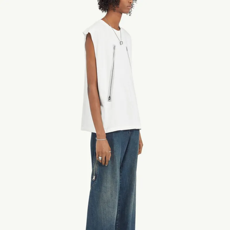 MM6 Maison Margiela SS24 Tank Tops Unisex White-3